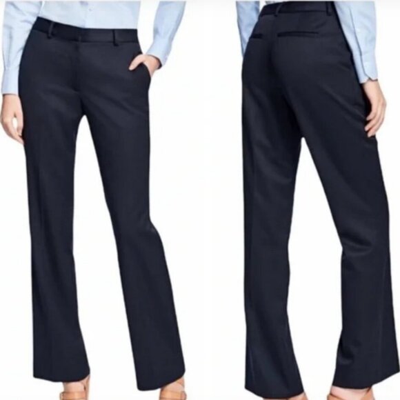 Brooks Brothers 346 Caroline Fit Wool Trouser Pants Navy Blue Size 6 - Picture 2 of 8